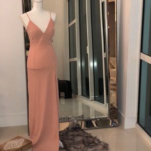 Maxi peach color dress